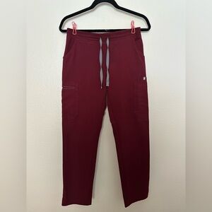Figs XS petite yola scrub pants in maroon